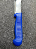 Diekensen 6' Curved Stiff Skinning Knife Blue Ridged Grip Handle AllYourBlades