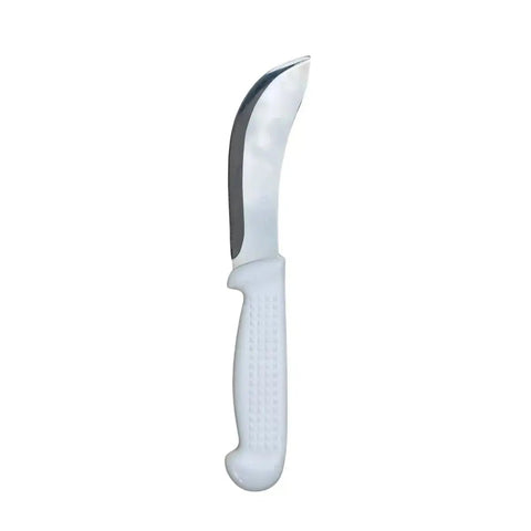 Diekensen 6' Curved Stiff Skinning Knife White Ridged Grip Handle AllYourBlades