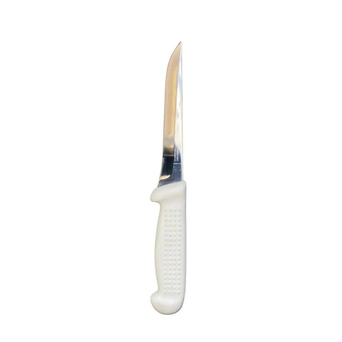Diekensen 6' Narrow Blade Boning Knife White Ridged Grip Handle AllYourBlades
