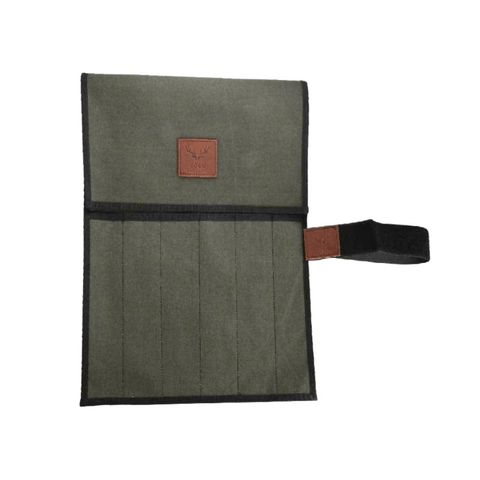 F.Dick 6PCS Butcher Knife Roll Set with Breaking, Bullnose, Boning & Skinning Knives and 12" Premium Steel