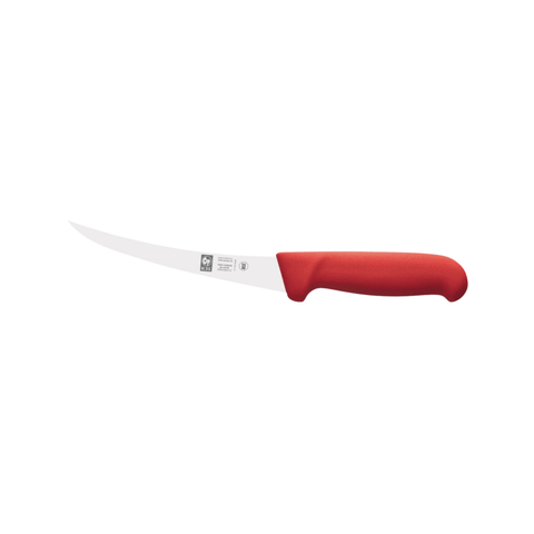 ICEL Butchers 6" Boning Knife Curved Stiff Pointed 15cm 3855 15 - Red