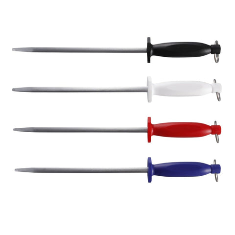 J.West 10"/25 cm Professional Butcher’s Combi Square Fine Cut & Polished Sharpening Steel JP11