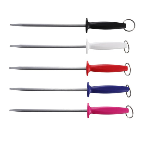 J.West 10"/25 cm Professional Butcher’s Combi Square Fine Cut & Polished Sharpening Steel JP12