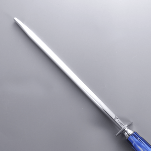 J.West 12"/30 cm Professional Butcher’s Combi Square Fine Cut & Polished Sharpening Steel JA15