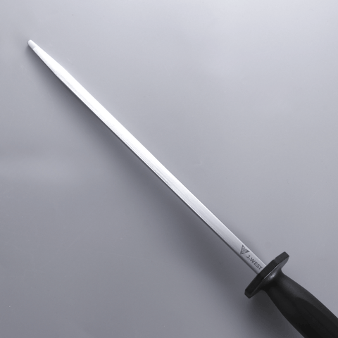 J.West 12"/30 cm Professional Butcher’s Combi Square Fine Cut & Polished Sharpening Steel JP11