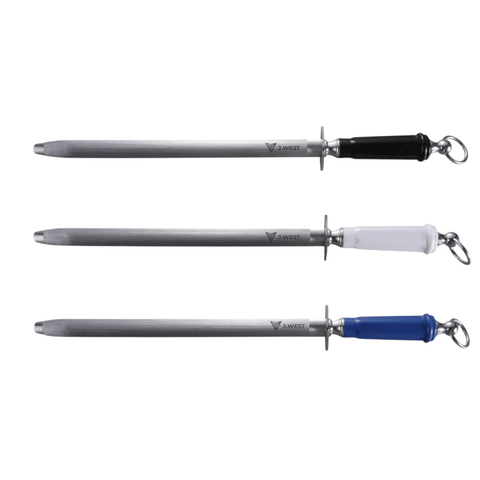 J.West 12"/30cm Professional Butcher's Sharpening Steel - Regular Cut Oval JA14