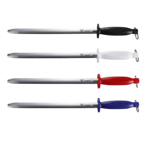 J.West 12"/30cm Professional Butcher's Sharpening Steel - Regular Cut Oval JP11