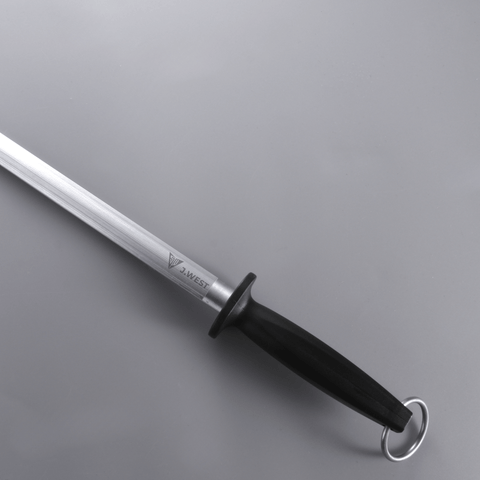 J.West 12"/30cm Professional Butcher's Sharpening Steel - Regular Cut Oval JP12