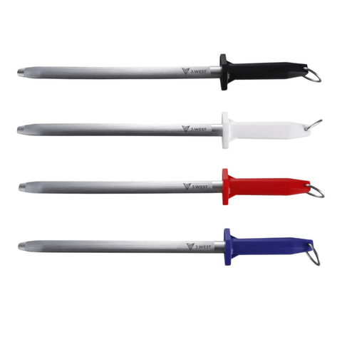 J.West 12"/30cm Professional Butcher's Sharpening Steel - Regular Cut Oval JP13