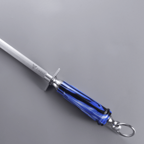 J.West 12"/30cm Professional Butcher's Sharpening Steel - Regular Cut Round JA15