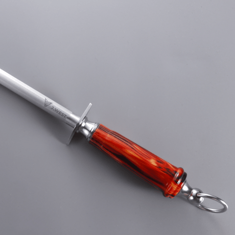 J.West 12"/30cm Professional Butcher's Sharpening Steel - Regular Cut Round JA15