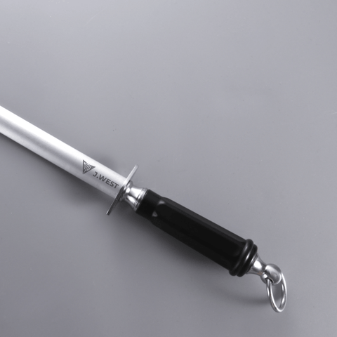 J.West 12"/30cm Professional Butcher’s Sharpening Steel - Super Fine Cut Oval JA14