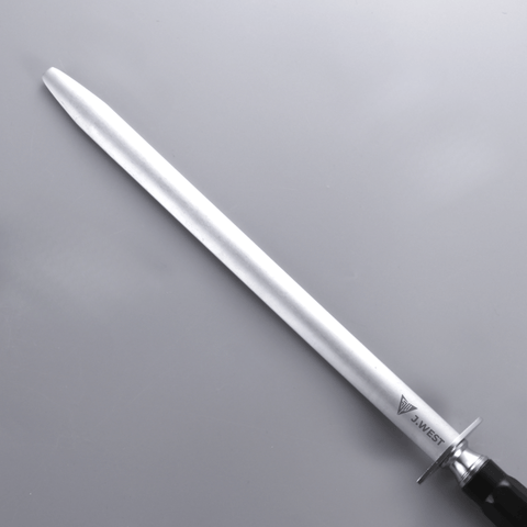 J.West 12"/30cm Professional Butcher’s Sharpening Steel - Super Fine Cut Oval JA14