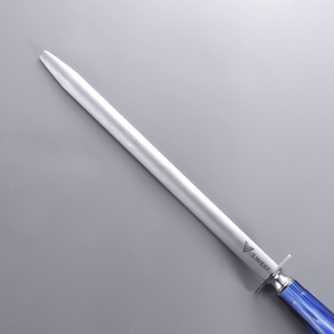 J.West 12"/30cm Professional Butcher’s Sharpening Steel - Super Fine Cut Oval JA15