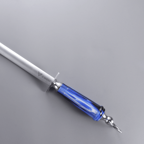 J.West 12"/30cm Professional Butcher’s Sharpening Steel - Super Fine Cut Oval JA15