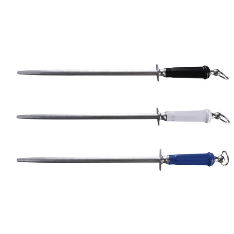 J.West 12"/30cm Professional Butcher’s Sharpening Steel - Super Fine Cut Round JA14