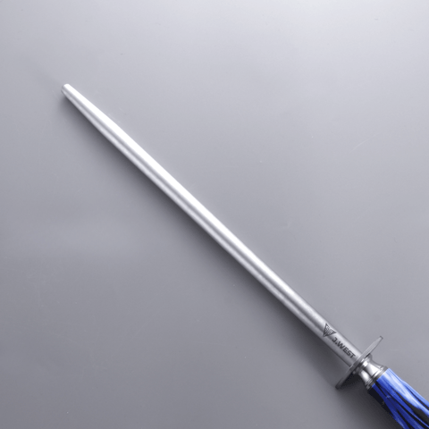 J.West 12"/30cm Professional Butcher’s Sharpening Steel - Super Fine Cut Round JA15