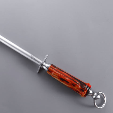 J.West 12"/30cm Professional Butcher’s Sharpening Steel - Super Fine Cut Round JA15