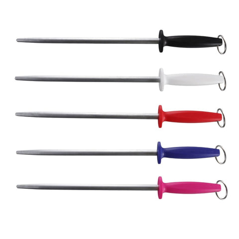 J.West 12"/30cm Professional Butcher's Sharpening Steel - Super Fine Cut Round JP12