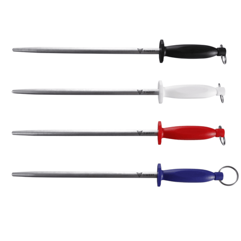 J.West 12"/30cm Professional Butcher’s Sharpening Steel - Ultra Fine Cut Round JP11