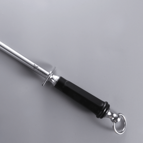 J.West 12"/30cm Professional Butcher's Steel Polished Honing Steel Round JA14