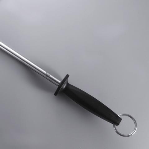 J.West 12"/30cm Professional Butcher's Steel Polished Honing Steel Round JP12