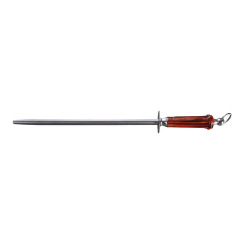 J.West 12"/30cm Professional Butcher's Steel Polished Honing Steel Round JA15