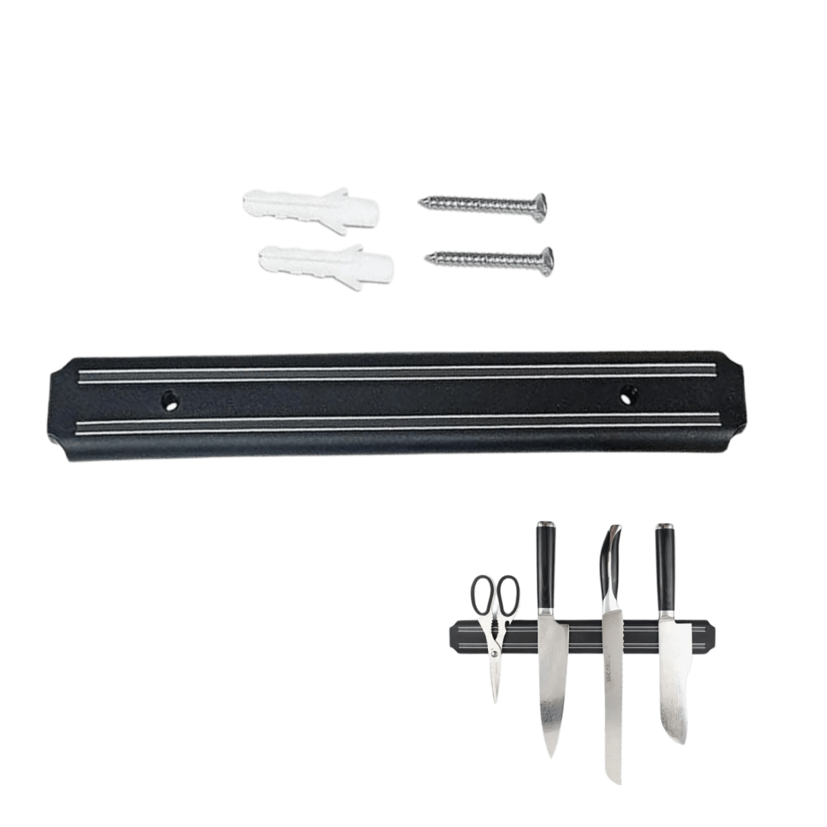 Magnetic Knife Rack Magnet Wall Mount Holder Strip Utensil Shelf Kitch ...