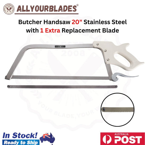 MAKO MAX 20" Butcher Handsaw Stainless Steel with 1 Extra Replacement Blade