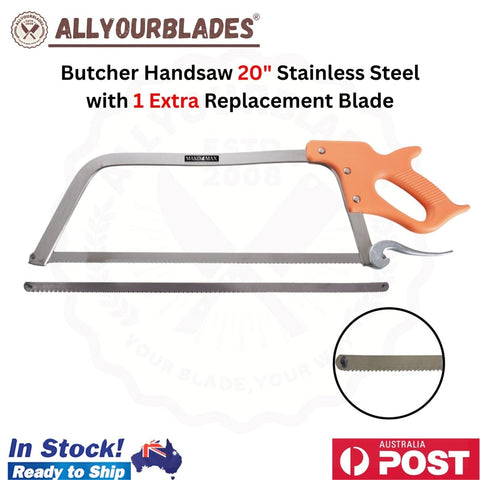 MAKO MAX 20" Butcher Handsaw Stainless Steel with 1 Extra Replacement Blade