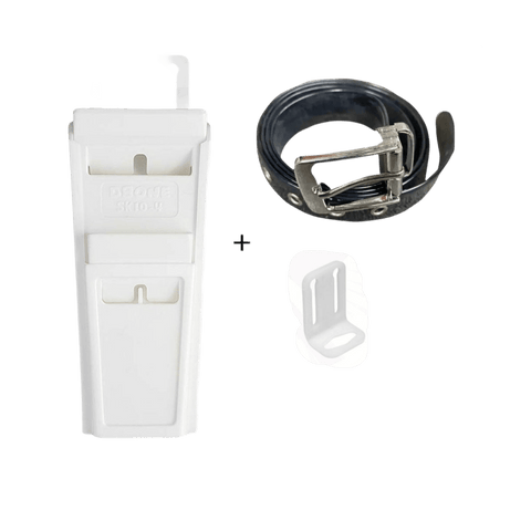 a couple of white objects sitting on top of a black surface