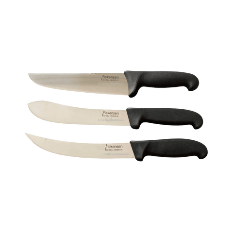 a couple of knives sitting next to each other