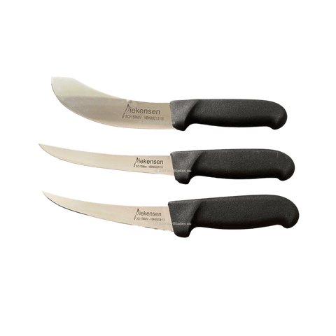 a couple of knives sitting next to each other