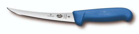 New VICTORINOX Fibrox Boning Knife 15cm Curved Narrow Flexible Blade BLUE 5.6612.15