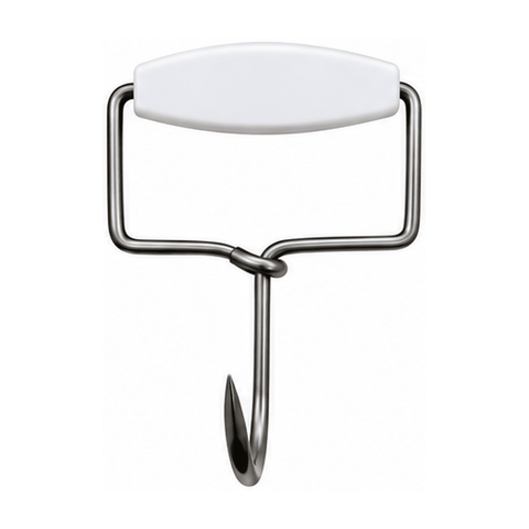 Professional Butchers Boning Hook 6mm 304 Stainless Steel Meat Hook PVC Handle