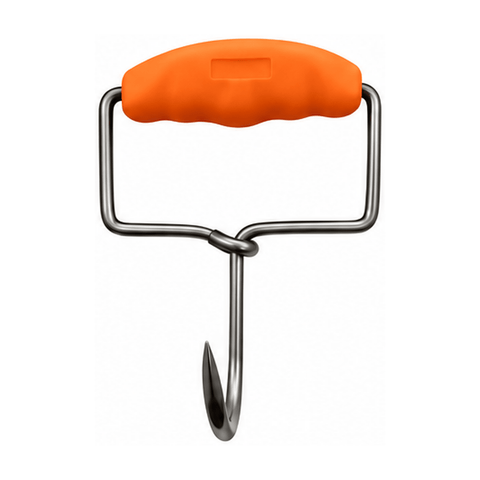 Professional Butchers Boning Hook 6mm 304 Stainless Steel Meat Hook PVC Handle