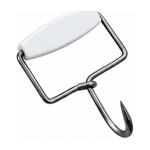 Professional Butchers Boning Hook 6mm 304 Stainless Steel Meat Hook PVC Handle