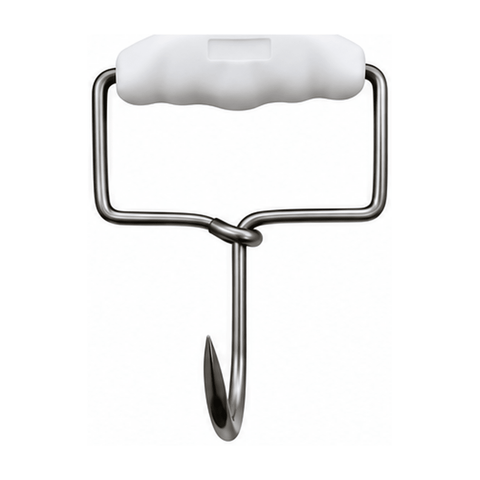 Professional Butchers Boning Hook 6mm 304 Stainless Steel Meat Hook PVC Handle