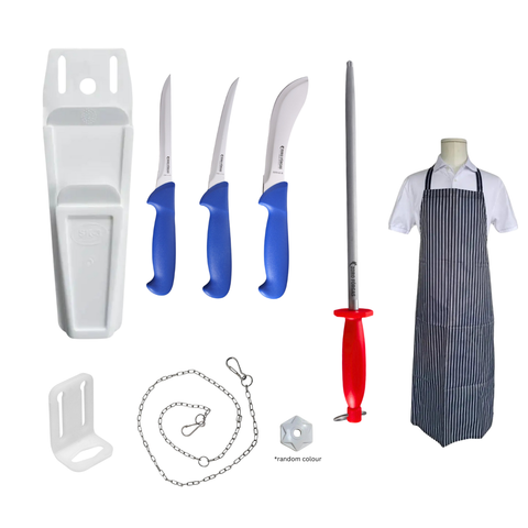 Butcher Knife Set Ultimate Tool Kit Combo -  Knife Pouch SK3 SK3-COMBO-1