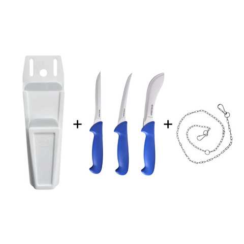 Butcher Knife Set Knife Pouch Combo Boning Skinning  Knives Chain COMBO-01