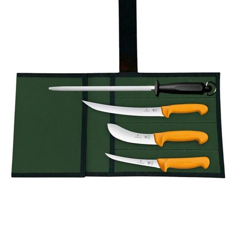 Swibo Victorinox 4PCS Butchers Knife Set Boning Skinning Slicing 10" Steel