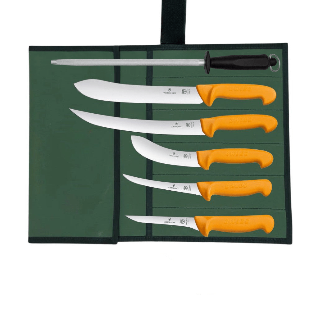 Swibo Victorinox 6PCS Butchers Farmer Hunter Knife Set Boning Slicing ...
