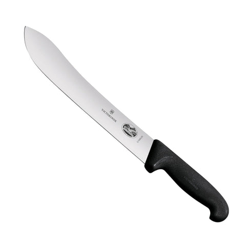 Victorinox 10" Slicing Knife Bullnose Wide 20cm Black Handle 5.7403.25