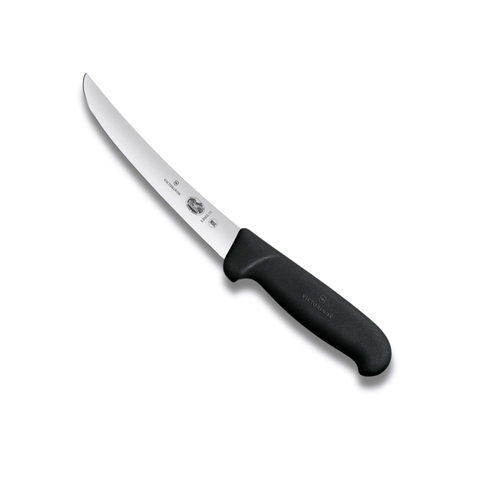 Victorinox 6″ Boning Knife Wide Curved Blade 15cm 5.6503.15 Black