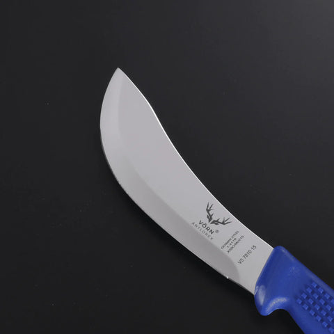 Vorn Antlorex 6-Pack 6" Curved Skinning Knife Set – German Stainless Steel Hollow Ground Butcher & Hunting Knives | Black, White, Blue or Pink
