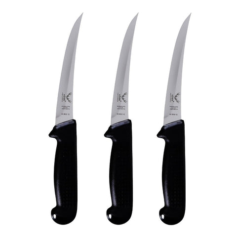 Vorn Antlorex bundle 3 pack 6" Curved Stiff Hollow Ground Butchers Boning Knife – 15 cm German Stainless Steel