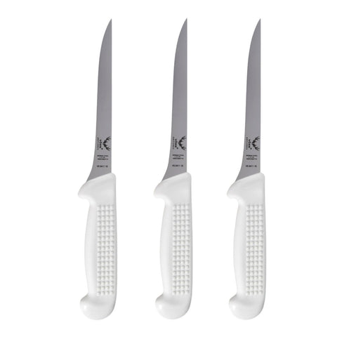 Vorn Antlorex Butchers 6" Straight Flexible Taper Filleting Knife Set of 3 – 15cm