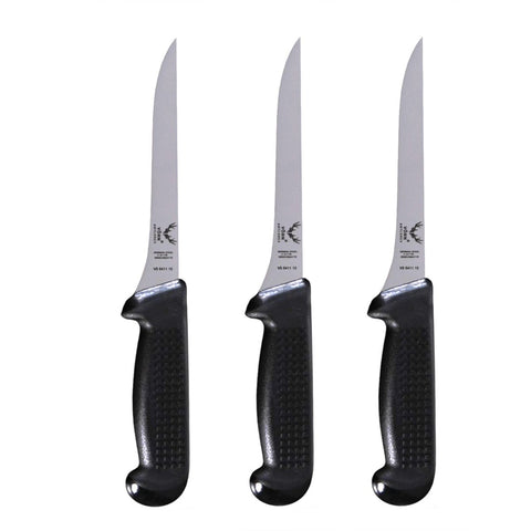 Vorn Antlorex Butchers 6" Straight Flexible Taper Filleting Knife Set of 3 – 15cm