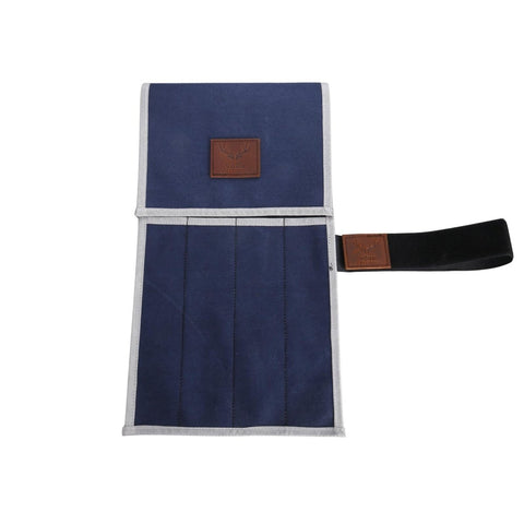 Vorn Antlorex Premium Canvas Knife Roll with Genuine Leather Logo – 4 & 6 Slot Options