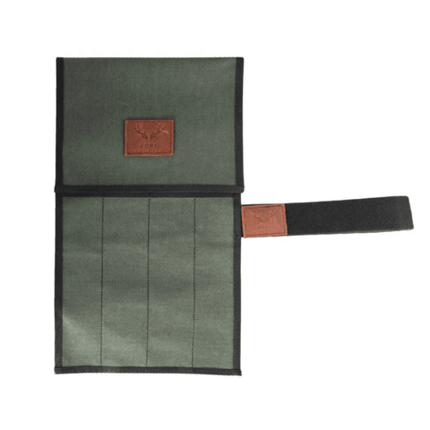 Zoro Forgas 4PCS Farm Butcher Knife Set with 12" Sharpening Steel & Canvas Wrap